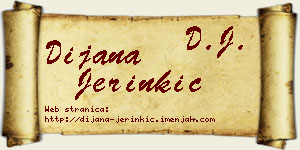 Dijana Jerinkić vizit kartica